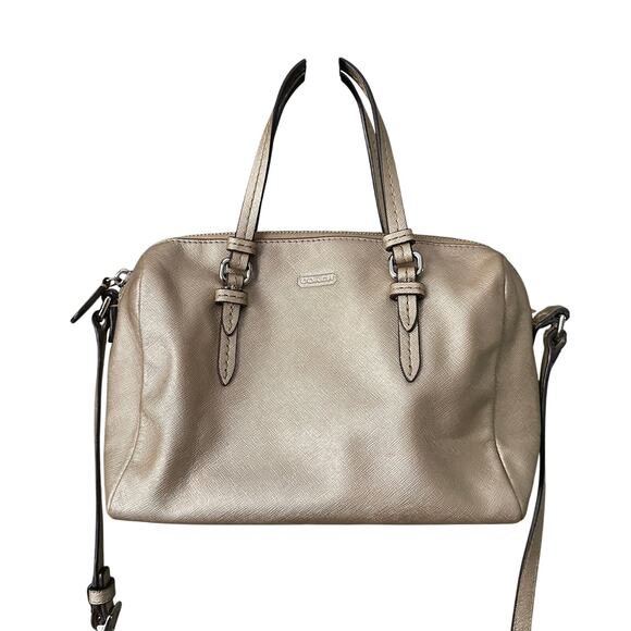 Coach Peyton Mini Metallic Crossbody Purse - Picture 1 of 9